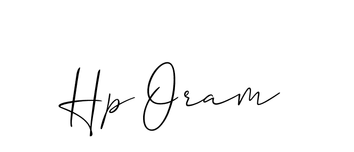 How to make Hp Oram signature? Allison_Script is a professional autograph style. Create handwritten signature for Hp Oram name. Hp Oram signature style 2 images and pictures png