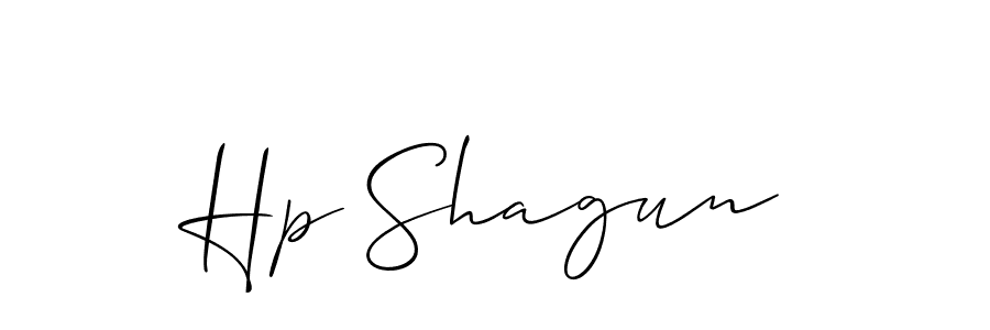 How to make Hp Shagun name signature. Use Allison_Script style for creating short signs online. This is the latest handwritten sign. Hp Shagun signature style 2 images and pictures png