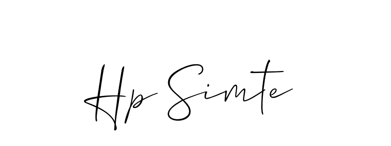 You should practise on your own different ways (Allison_Script) to write your name (Hp Simte) in signature. don't let someone else do it for you. Hp Simte signature style 2 images and pictures png