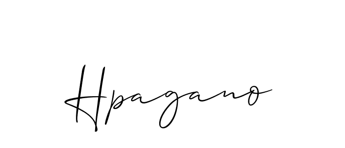 Make a beautiful signature design for name Hpagano. With this signature (Allison_Script) style, you can create a handwritten signature for free. Hpagano signature style 2 images and pictures png