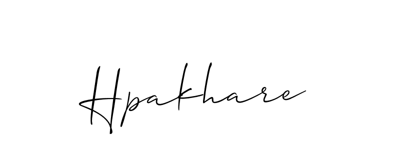 It looks lik you need a new signature style for name Hpakhare. Design unique handwritten (Allison_Script) signature with our free signature maker in just a few clicks. Hpakhare signature style 2 images and pictures png