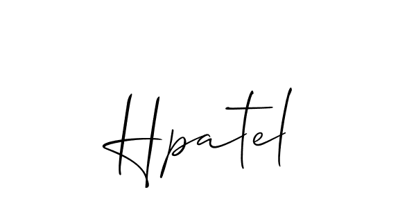 Make a beautiful signature design for name Hpatel. With this signature (Allison_Script) style, you can create a handwritten signature for free. Hpatel signature style 2 images and pictures png