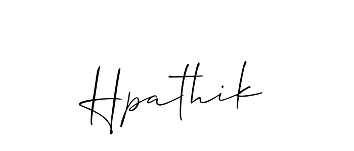 Make a beautiful signature design for name Hpathik. With this signature (Allison_Script) style, you can create a handwritten signature for free. Hpathik signature style 2 images and pictures png