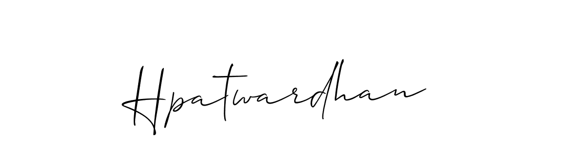 How to make Hpatwardhan signature? Allison_Script is a professional autograph style. Create handwritten signature for Hpatwardhan name. Hpatwardhan signature style 2 images and pictures png