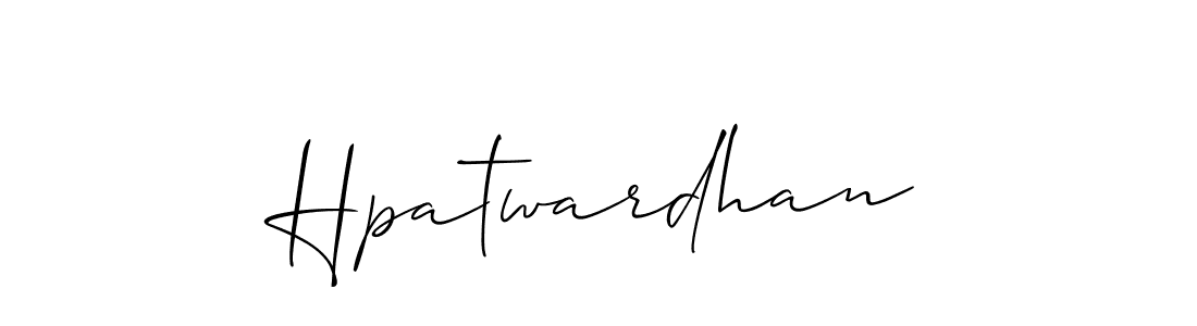 How to make Hpatwardhan signature? Allison_Script is a professional autograph style. Create handwritten signature for Hpatwardhan name. Hpatwardhan signature style 2 images and pictures png