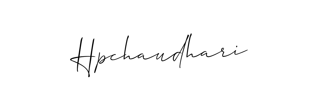 How to make Hpchaudhari signature? Allison_Script is a professional autograph style. Create handwritten signature for Hpchaudhari name. Hpchaudhari signature style 2 images and pictures png