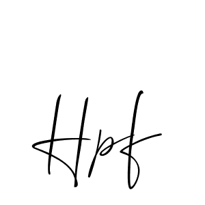 The best way (Allison_Script) to make a short signature is to pick only two or three words in your name. The name Hpf include a total of six letters. For converting this name. Hpf signature style 2 images and pictures png