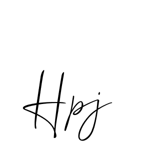 It looks lik you need a new signature style for name Hpj. Design unique handwritten (Allison_Script) signature with our free signature maker in just a few clicks. Hpj signature style 2 images and pictures png