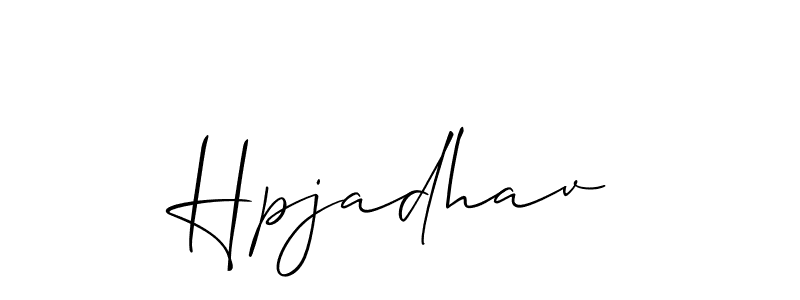 Similarly Allison_Script is the best handwritten signature design. Signature creator online .You can use it as an online autograph creator for name Hpjadhav. Hpjadhav signature style 2 images and pictures png