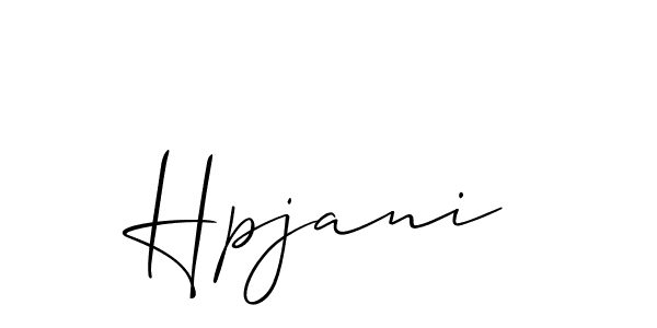 Also You can easily find your signature by using the search form. We will create Hpjani name handwritten signature images for you free of cost using Allison_Script sign style. Hpjani signature style 2 images and pictures png