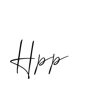 Create a beautiful signature design for name Hpp. With this signature (Allison_Script) fonts, you can make a handwritten signature for free. Hpp signature style 2 images and pictures png