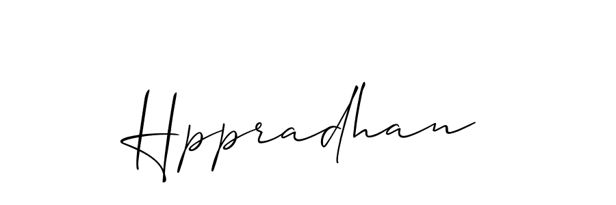 Create a beautiful signature design for name Hppradhan. With this signature (Allison_Script) fonts, you can make a handwritten signature for free. Hppradhan signature style 2 images and pictures png