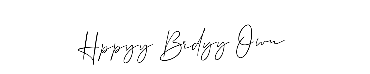 How to make Hppyy Brdyy Own signature? Allison_Script is a professional autograph style. Create handwritten signature for Hppyy Brdyy Own name. Hppyy Brdyy Own signature style 2 images and pictures png