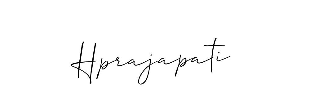 Create a beautiful signature design for name Hprajapati. With this signature (Allison_Script) fonts, you can make a handwritten signature for free. Hprajapati signature style 2 images and pictures png