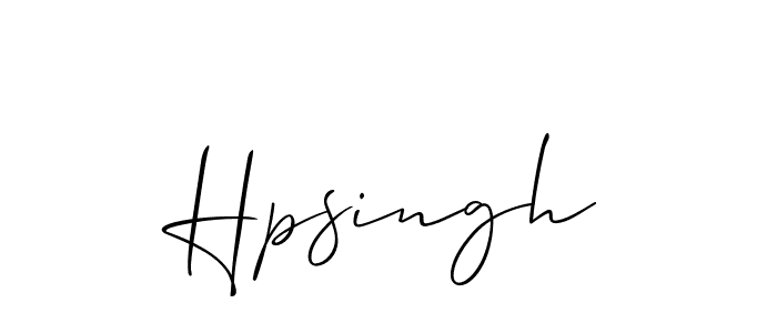 How to make Hpsingh signature? Allison_Script is a professional autograph style. Create handwritten signature for Hpsingh name. Hpsingh signature style 2 images and pictures png