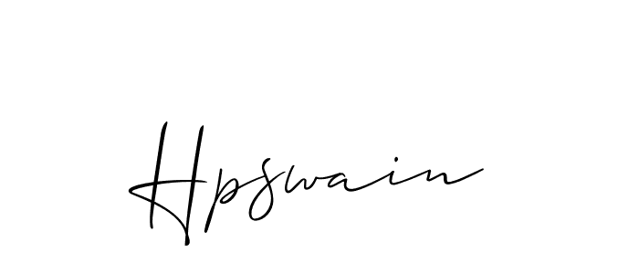 Design your own signature with our free online signature maker. With this signature software, you can create a handwritten (Allison_Script) signature for name Hpswain. Hpswain signature style 2 images and pictures png