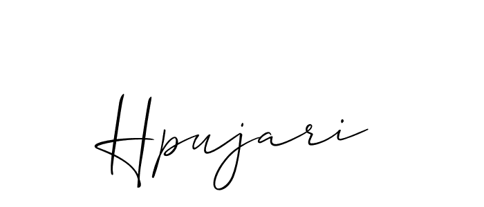 Hpujari stylish signature style. Best Handwritten Sign (Allison_Script) for my name. Handwritten Signature Collection Ideas for my name Hpujari. Hpujari signature style 2 images and pictures png