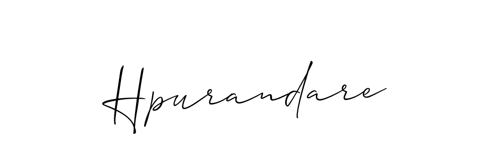 Make a beautiful signature design for name Hpurandare. With this signature (Allison_Script) style, you can create a handwritten signature for free. Hpurandare signature style 2 images and pictures png