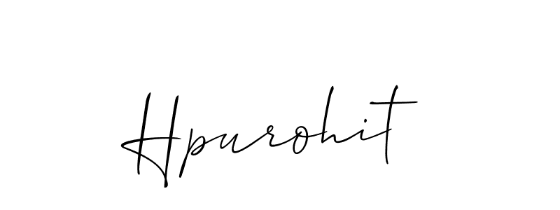 It looks lik you need a new signature style for name Hpurohit. Design unique handwritten (Allison_Script) signature with our free signature maker in just a few clicks. Hpurohit signature style 2 images and pictures png