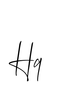 Create a beautiful signature design for name Hq. With this signature (Allison_Script) fonts, you can make a handwritten signature for free. Hq signature style 2 images and pictures png