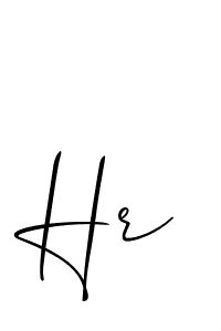 Make a beautiful signature design for name Hr. With this signature (Allison_Script) style, you can create a handwritten signature for free. Hr signature style 2 images and pictures png