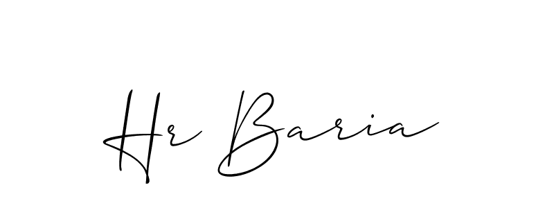 You should practise on your own different ways (Allison_Script) to write your name (Hr Baria) in signature. don't let someone else do it for you. Hr Baria signature style 2 images and pictures png