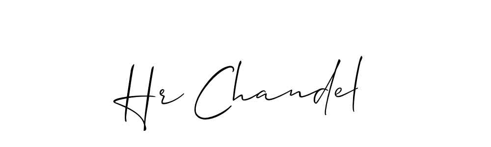 Also You can easily find your signature by using the search form. We will create Hr Chandel name handwritten signature images for you free of cost using Allison_Script sign style. Hr Chandel signature style 2 images and pictures png