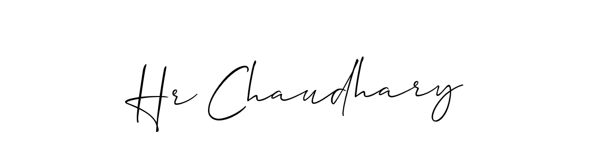 Similarly Allison_Script is the best handwritten signature design. Signature creator online .You can use it as an online autograph creator for name Hr Chaudhary. Hr Chaudhary signature style 2 images and pictures png