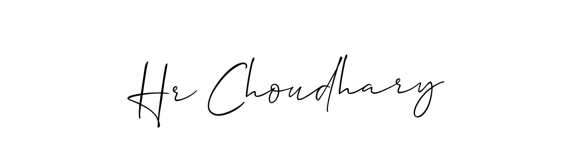 How to Draw Hr Choudhary signature style? Allison_Script is a latest design signature styles for name Hr Choudhary. Hr Choudhary signature style 2 images and pictures png
