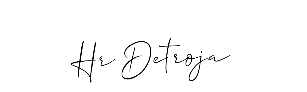 How to make Hr Detroja signature? Allison_Script is a professional autograph style. Create handwritten signature for Hr Detroja name. Hr Detroja signature style 2 images and pictures png