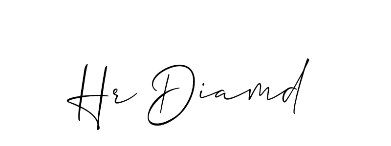 Create a beautiful signature design for name Hr Diamd. With this signature (Allison_Script) fonts, you can make a handwritten signature for free. Hr Diamd signature style 2 images and pictures png