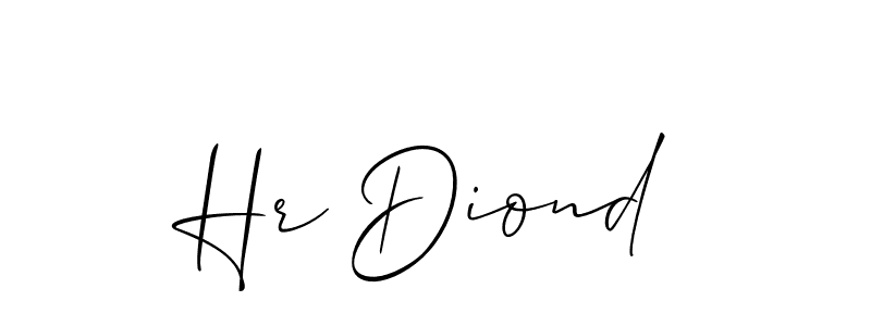 Create a beautiful signature design for name Hr Diond. With this signature (Allison_Script) fonts, you can make a handwritten signature for free. Hr Diond signature style 2 images and pictures png