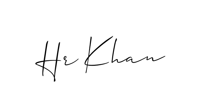 Hr Khan stylish signature style. Best Handwritten Sign (Allison_Script) for my name. Handwritten Signature Collection Ideas for my name Hr Khan. Hr Khan signature style 2 images and pictures png