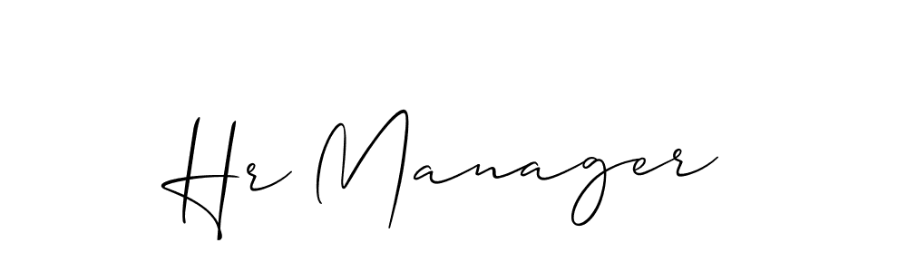 if you are searching for the best signature style for your name Hr Manager. so please give up your signature search. here we have designed multiple signature styles  using Allison_Script. Hr Manager signature style 2 images and pictures png