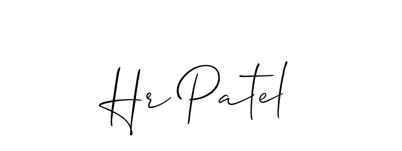 How to Draw Hr Patel signature style? Allison_Script is a latest design signature styles for name Hr Patel. Hr Patel signature style 2 images and pictures png