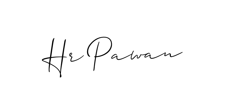 How to make Hr Pawan signature? Allison_Script is a professional autograph style. Create handwritten signature for Hr Pawan name. Hr Pawan signature style 2 images and pictures png