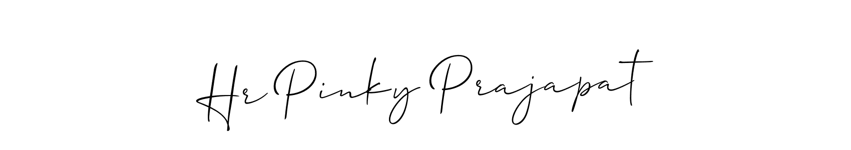 Make a beautiful signature design for name Hr Pinky Prajapat. With this signature (Allison_Script) style, you can create a handwritten signature for free. Hr Pinky Prajapat signature style 2 images and pictures png