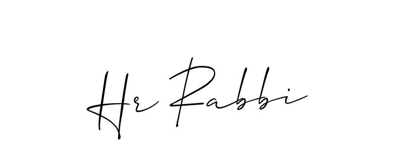 Similarly Allison_Script is the best handwritten signature design. Signature creator online .You can use it as an online autograph creator for name Hr Rabbi. Hr Rabbi signature style 2 images and pictures png