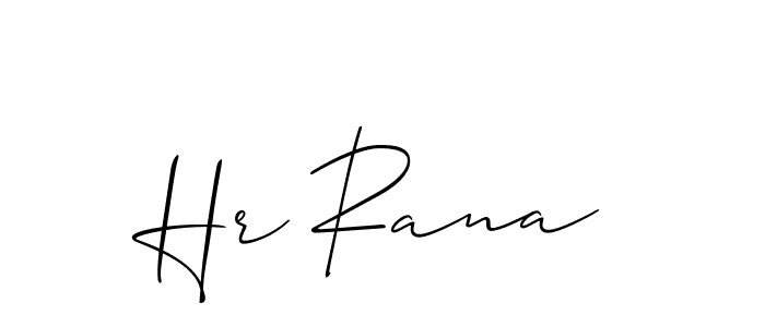 Allison_Script is a professional signature style that is perfect for those who want to add a touch of class to their signature. It is also a great choice for those who want to make their signature more unique. Get Hr Rana name to fancy signature for free. Hr Rana signature style 2 images and pictures png
