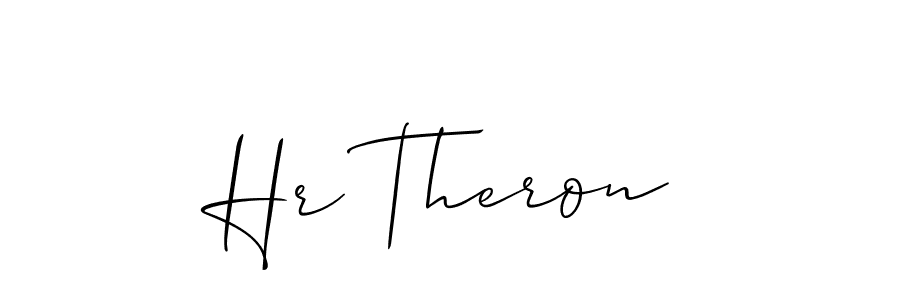 How to make Hr Theron name signature. Use Allison_Script style for creating short signs online. This is the latest handwritten sign. Hr Theron signature style 2 images and pictures png