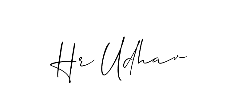 Hr Udhav stylish signature style. Best Handwritten Sign (Allison_Script) for my name. Handwritten Signature Collection Ideas for my name Hr Udhav. Hr Udhav signature style 2 images and pictures png