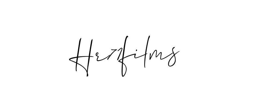Design your own signature with our free online signature maker. With this signature software, you can create a handwritten (Allison_Script) signature for name Hr71films. Hr71films signature style 2 images and pictures png