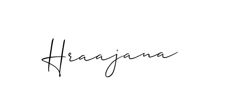 It looks lik you need a new signature style for name Hraajana. Design unique handwritten (Allison_Script) signature with our free signature maker in just a few clicks. Hraajana signature style 2 images and pictures png