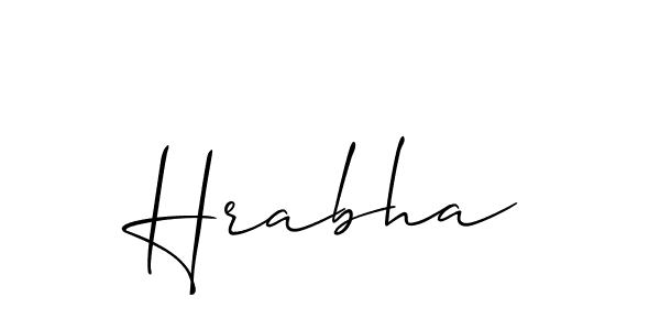 It looks lik you need a new signature style for name Hrabha. Design unique handwritten (Allison_Script) signature with our free signature maker in just a few clicks. Hrabha signature style 2 images and pictures png