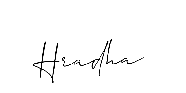 Hradha stylish signature style. Best Handwritten Sign (Allison_Script) for my name. Handwritten Signature Collection Ideas for my name Hradha. Hradha signature style 2 images and pictures png