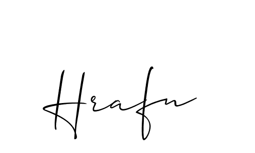 Make a beautiful signature design for name Hrafn. With this signature (Allison_Script) style, you can create a handwritten signature for free. Hrafn signature style 2 images and pictures png