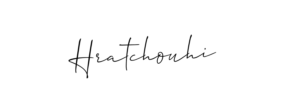 How to make Hratchouhi signature? Allison_Script is a professional autograph style. Create handwritten signature for Hratchouhi name. Hratchouhi signature style 2 images and pictures png