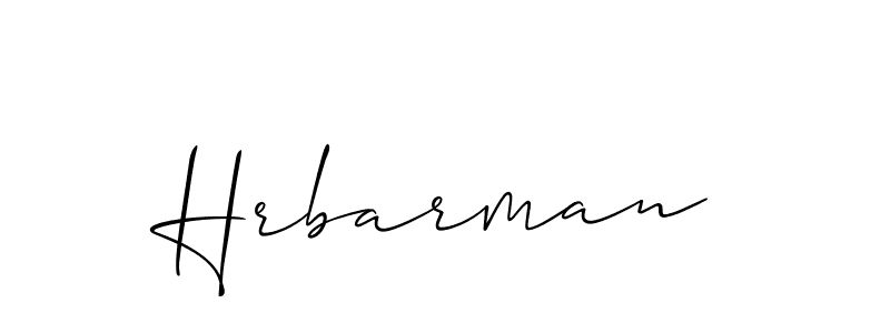 Make a beautiful signature design for name Hrbarman. With this signature (Allison_Script) style, you can create a handwritten signature for free. Hrbarman signature style 2 images and pictures png