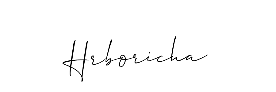 if you are searching for the best signature style for your name Hrboricha. so please give up your signature search. here we have designed multiple signature styles  using Allison_Script. Hrboricha signature style 2 images and pictures png