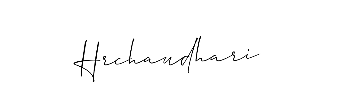 Also we have Hrchaudhari name is the best signature style. Create professional handwritten signature collection using Allison_Script autograph style. Hrchaudhari signature style 2 images and pictures png